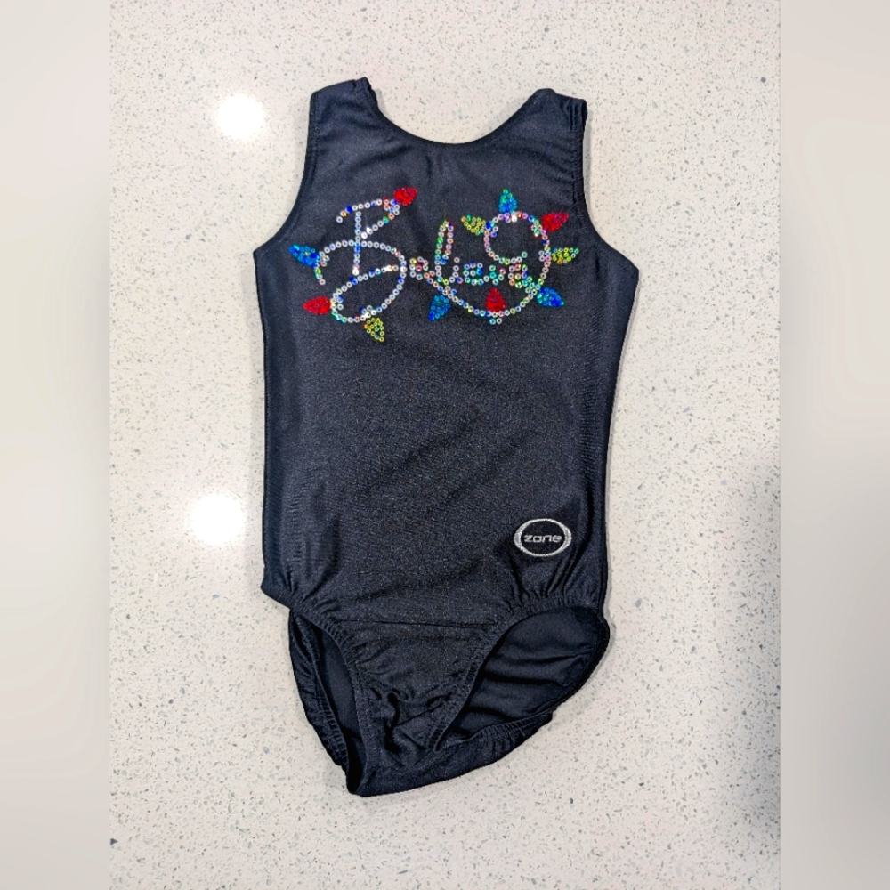 Ozone Gymnastics Dance Leotard Christmas Xmas Lights Child Medium warrior style